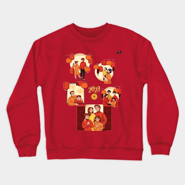 Lunar New Year Crewneck Sweatshirt by Mika Yamada